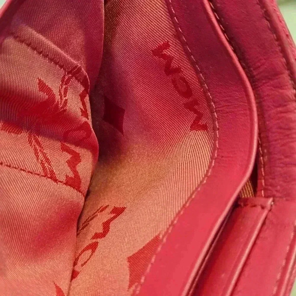 MCM Pink and Purple Leather Wallet with Gold Accents - Picture 12 of 13